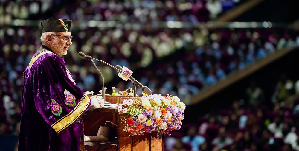 Vice Prez Radhakrishnan lays foundation stone of Rs 110 crore infra project at Gauhati University