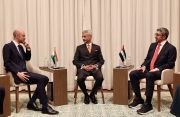 Jaishankar, France, UAE Ministers Review Trilateral Cooperation in AI, Space, Culture