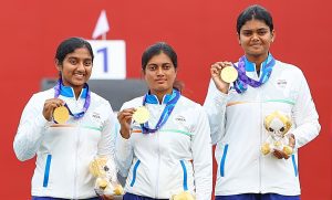 Asian Games: President Murmu leads wishes for Indian women’s compound archery team after record gold