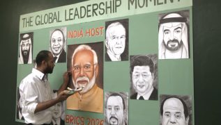 Amritsar artist creates massive painting of PM Modi, global leaders ahead of BRICS Summit 2026
