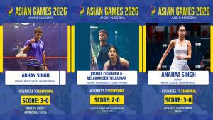 Asian Games 2026: Joshna-Senthilkumar, Anahat, Abhay lead Indian squash's medal surge