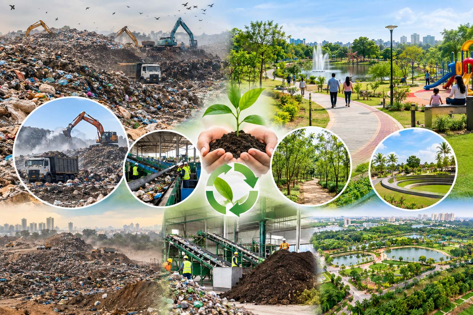 India reclaims land beneath waste as cities transform legacy dumpsites