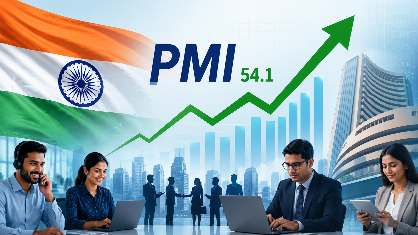 India services PMI rises to 54.1 in August; employment growth hits 15-month high
