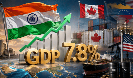 India’s GDP Hits 7.8% as Canada Retaliates on Tariffs and the US Locks In a Venezuela Oil Deal