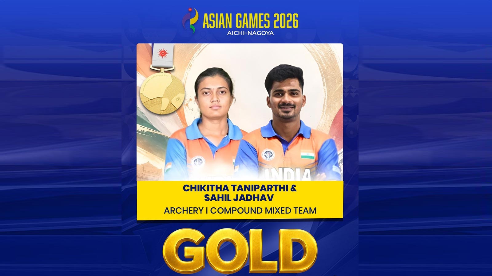 Asian Games 2026: Double gold in compound archery; Indian mixed team wins gold after women’s top finish