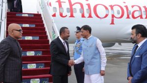 Ethiopian PM Abiy Ahmed Ali arrives in New Delhi to attend 18th BRICS Summit