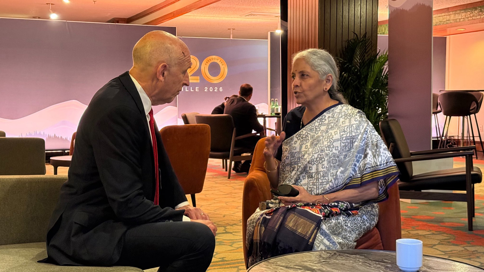 FM Sitharaman meets UK Finance Minister Healey on sidelines of G20 meet in US