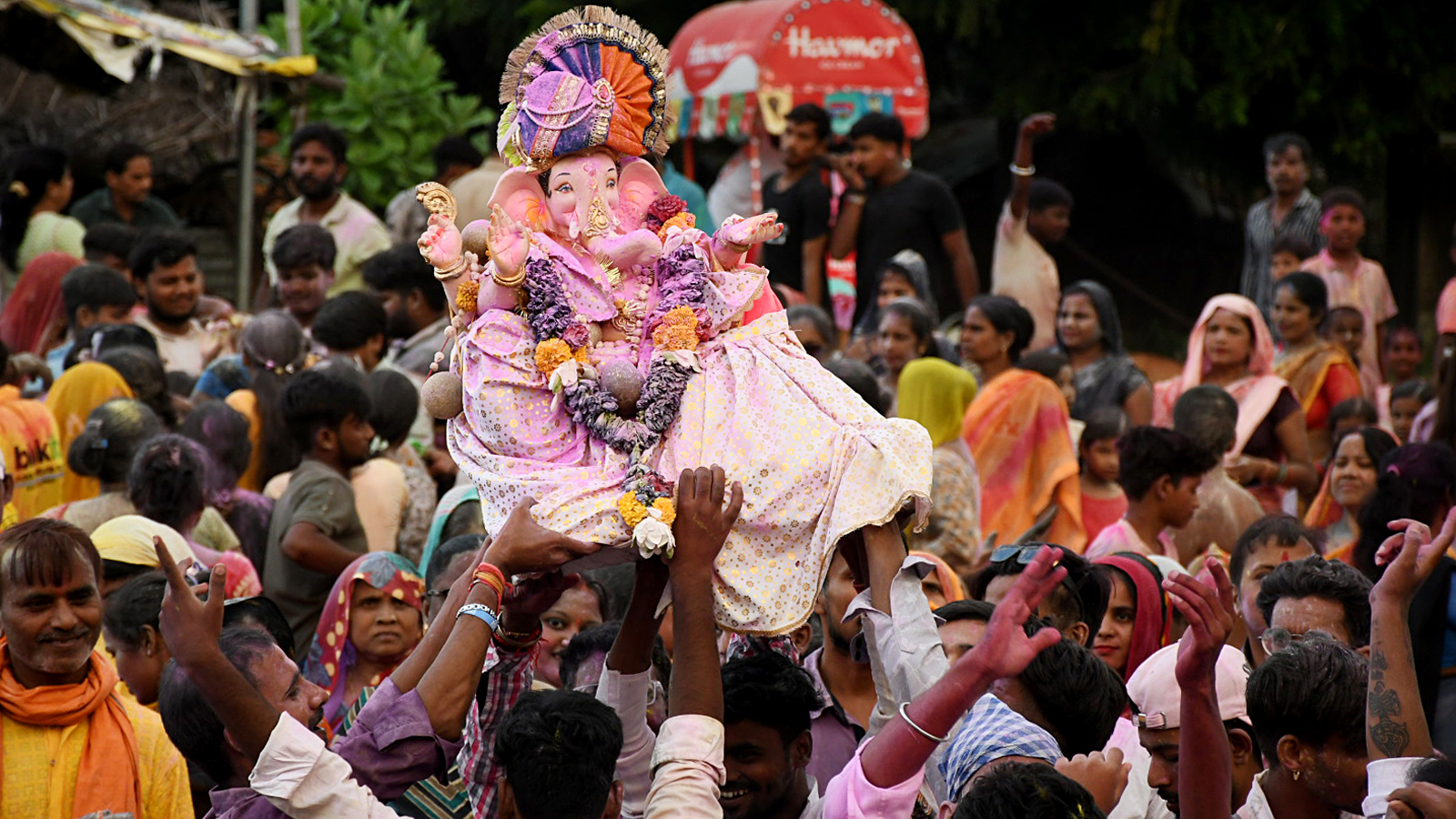 Ganesh immersion processions begin across Mumbai amid chants, dhol-tasha beats