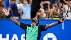 Tennis-Birthday boy Monfils beats Vallejo in first round of his last US Open