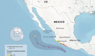 Mexico shuts Pacific ports as Hurricane Polo churns offshore