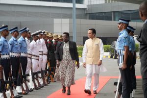 BRICS Summit: South African President Ramaphosa, Uganda VP Alupo Arrive in Delhi
