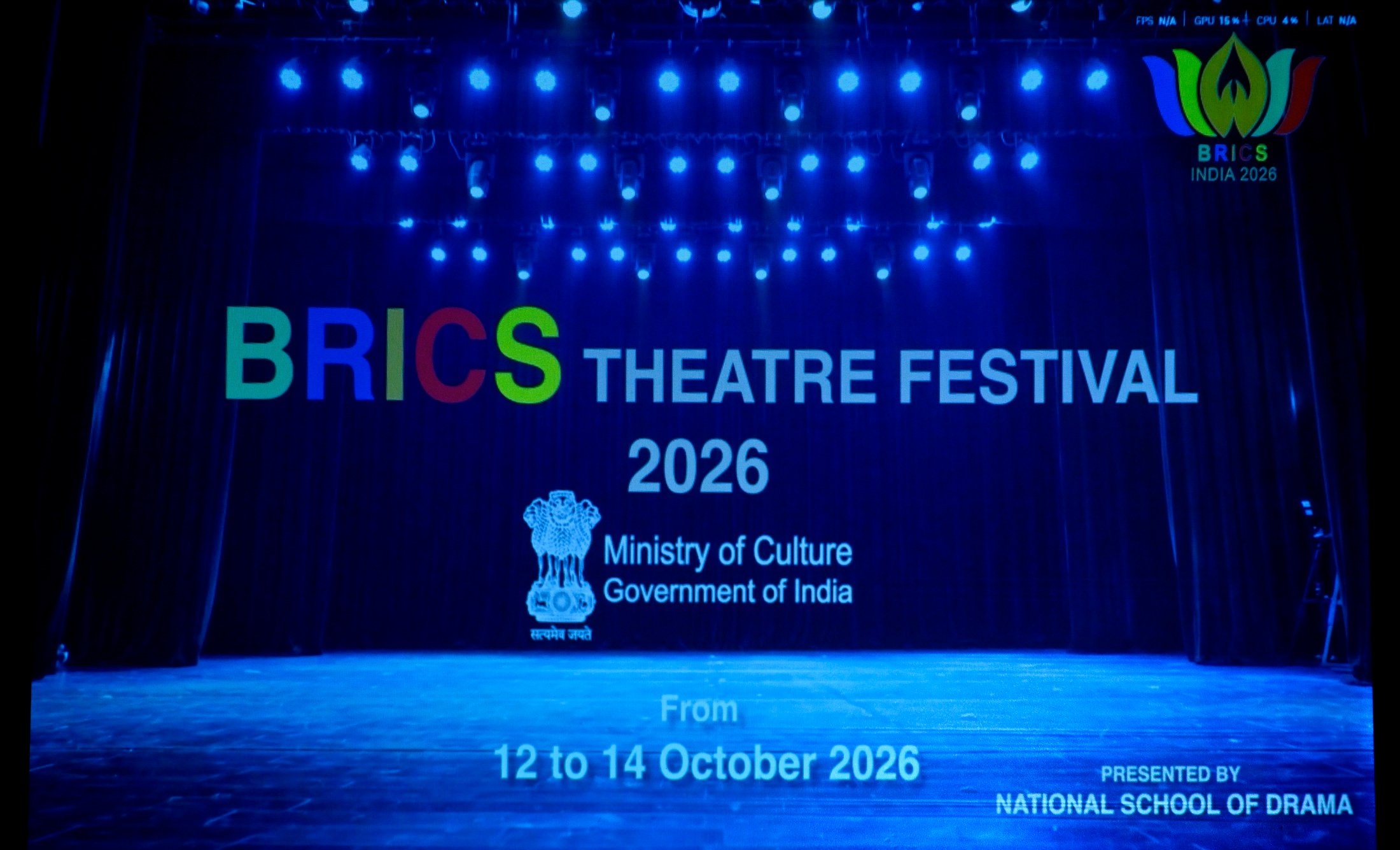 BRICS Theatre Festival 2026 to be held in New Delhi from October 12 to 14