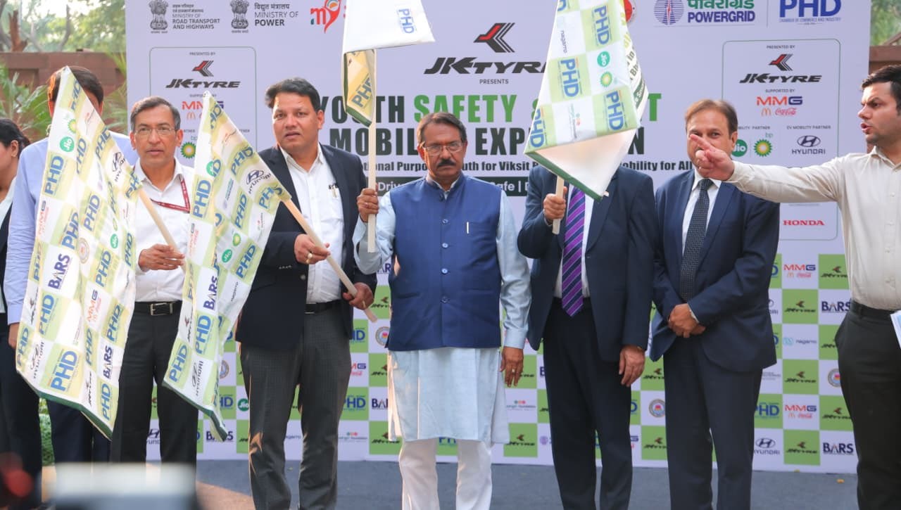 MoS Harsh Malhotra flags off Youth Safety & Smart Mobility Expedition 2026