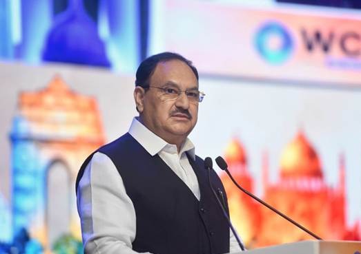 Nadda Highlights 1.86 Lakh Ayushman Arogya Mandirs, 600 Mn AB-PMJAY Beneficiaries at WCOG 2026