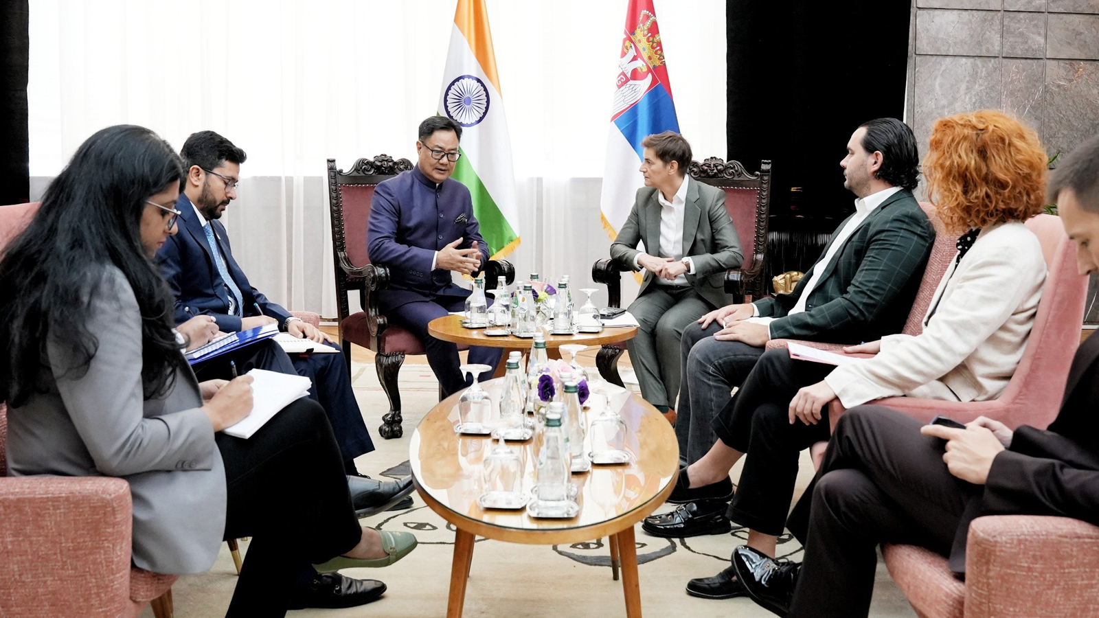 Kiren Rijiju holds series of bilateral talks on sidelines of NAM Summit in Belgrade