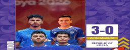 Asian Games 2026: India beat South Korea 3-0 to enter men's squash team quarterfinals