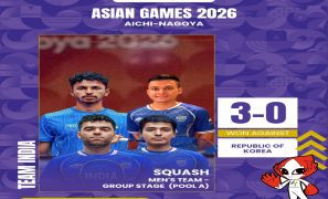 Asian Games 2026: India beat South Korea 3-0 to enter men’s squash team quarterfinals