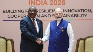 PM Modi meets South African President Cyril Ramaphosa on sidelines of 18th BRICS Summit