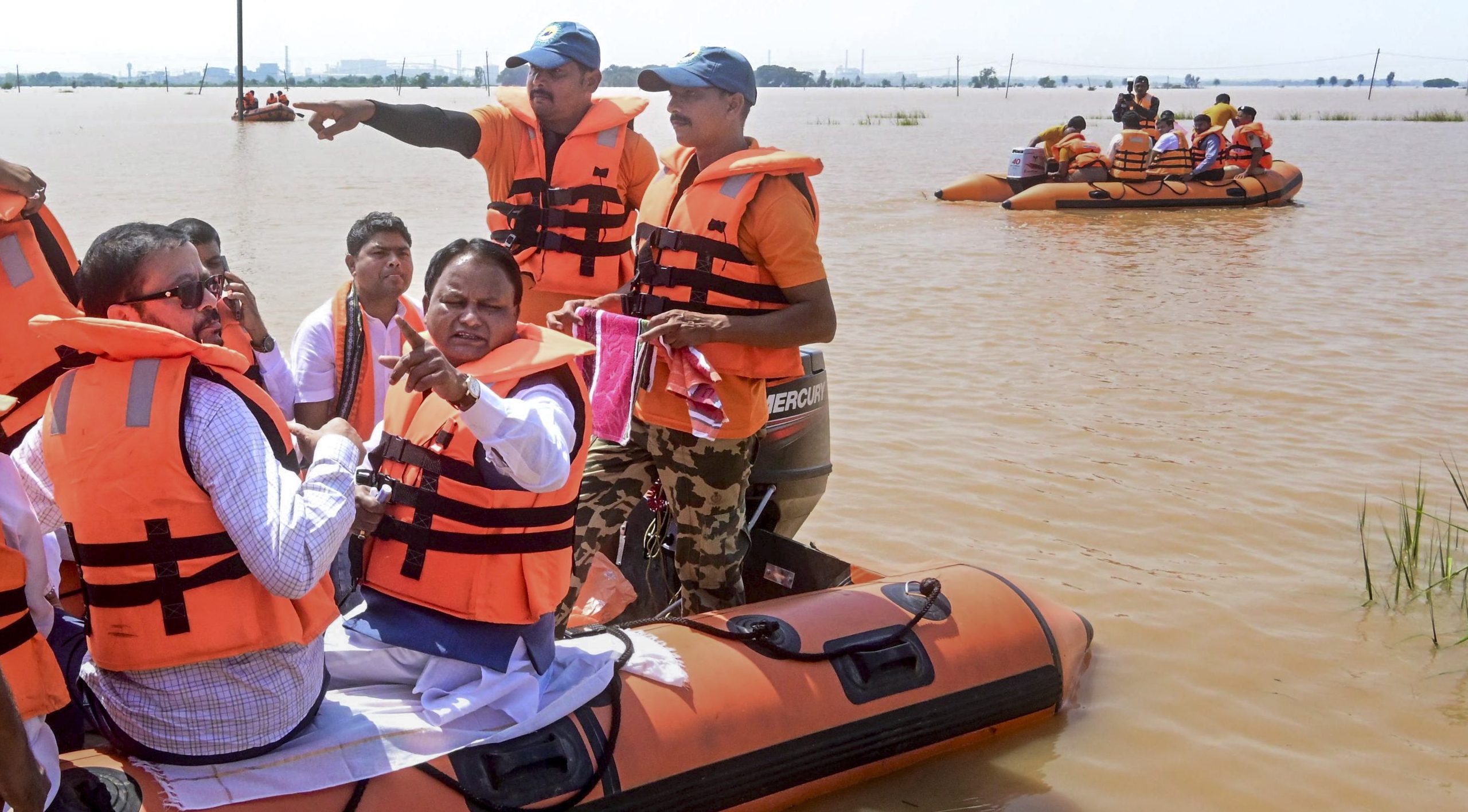 Odisha CM tours flood-hit districts as govt moves over 1 lakh people to relief camps