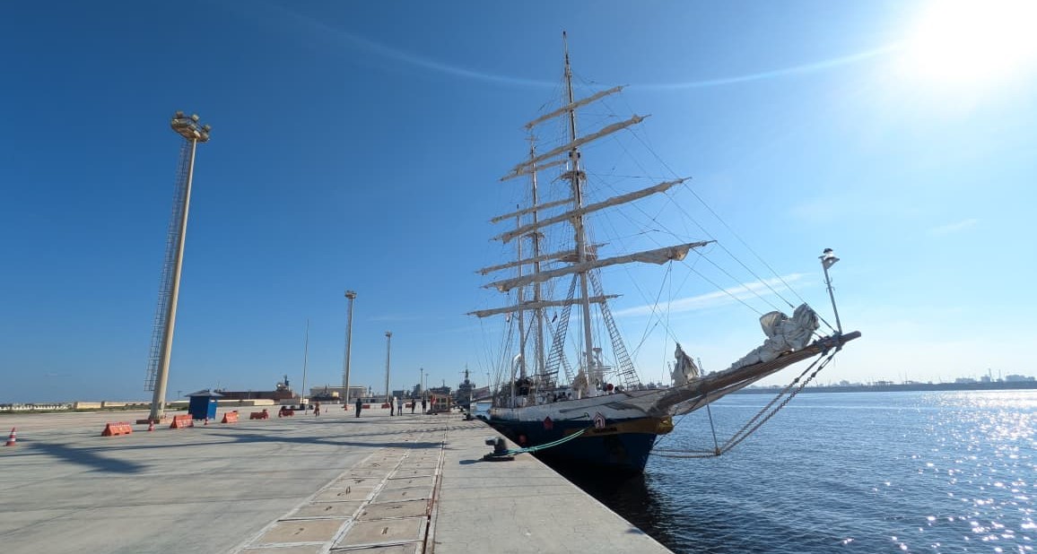 INS Sudarshini arrives at Alexandria, Egypt during Lokayan 26