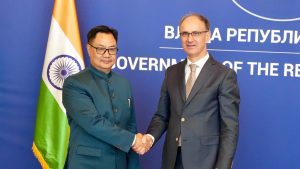 Kiren Rijiju meets Serbian PM Macut, Foreign Minister Duric; discusses strengthening India-Serbia ties