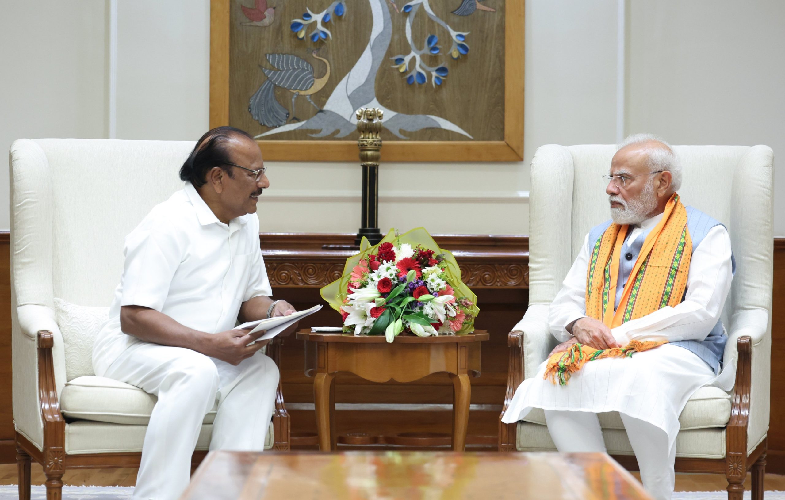 Delhi CM, Tripura Governor call on PM Modi