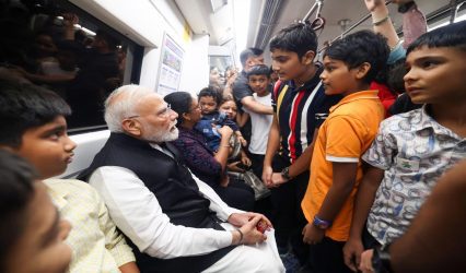 PM Modi shares moments from his Delhi Metro journey to and from SRCC programme