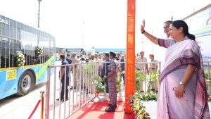 Delhi CM launches automated vehicle testing station, flags off 50 e-buses