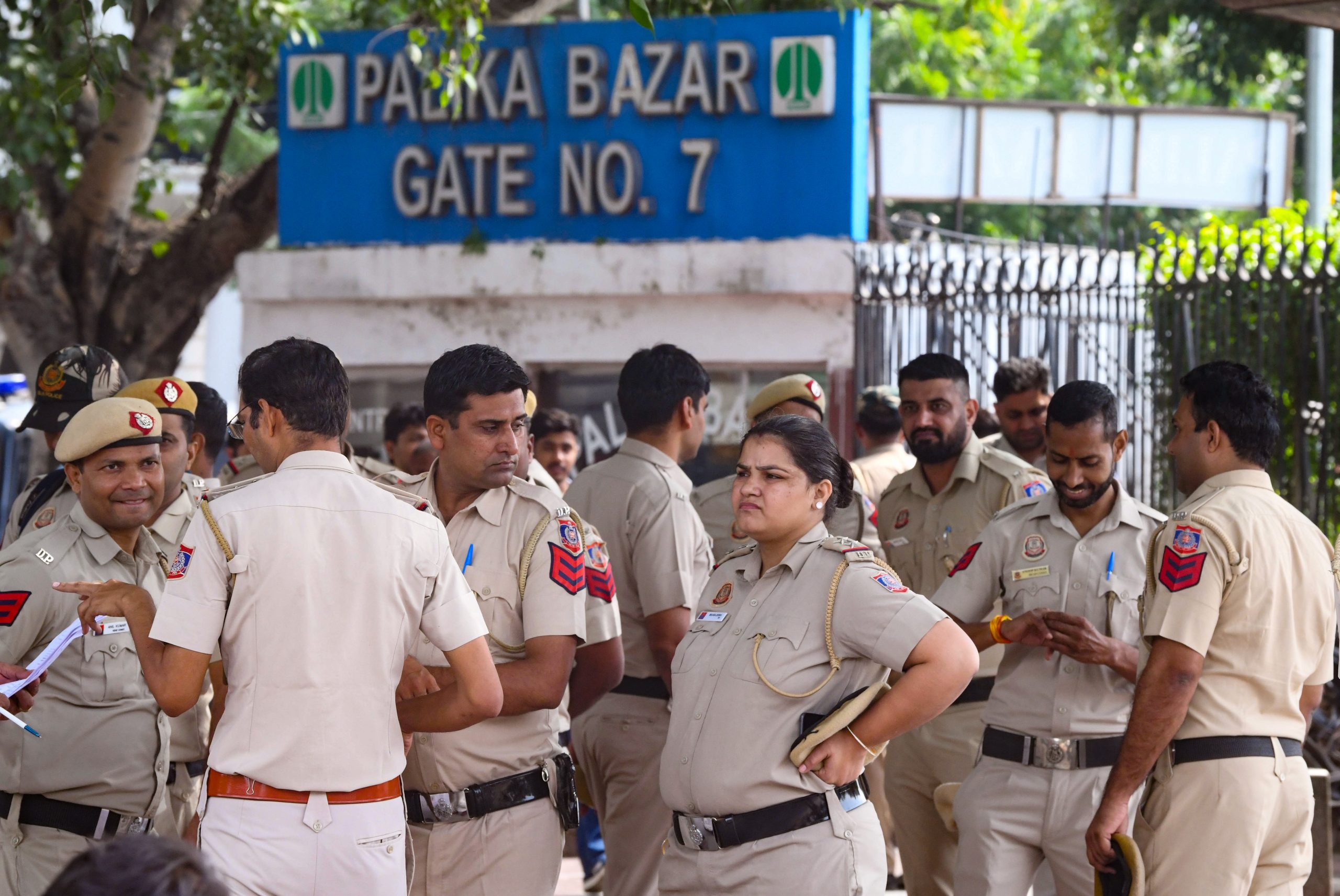 Delhi Police Tightens Security at Connaught Place Ahead of Tiranga Rally