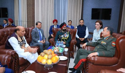 Rajnath Singh discusses capacity building and training with Tajikistan Minister