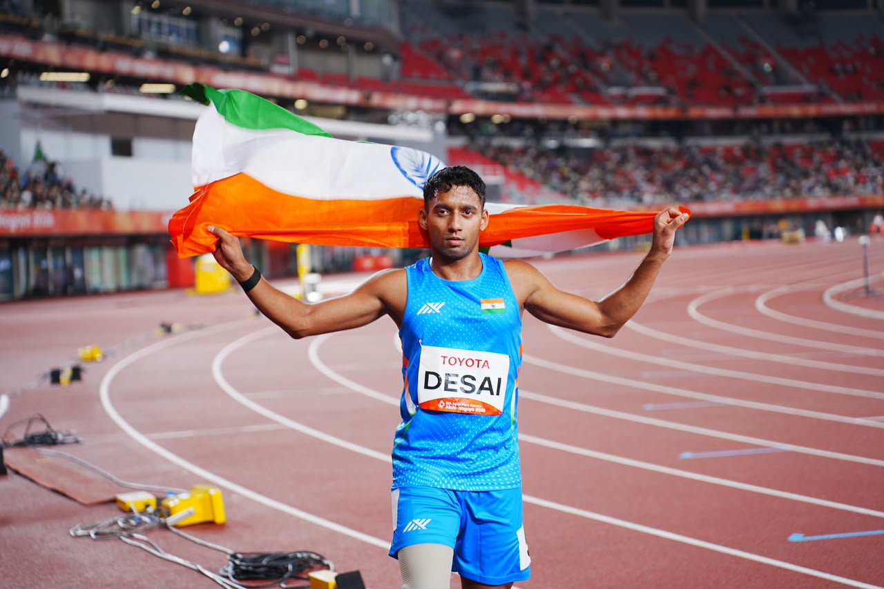 Pranav Desai wins bronze in men’s 100m T64 at Asian Para Games