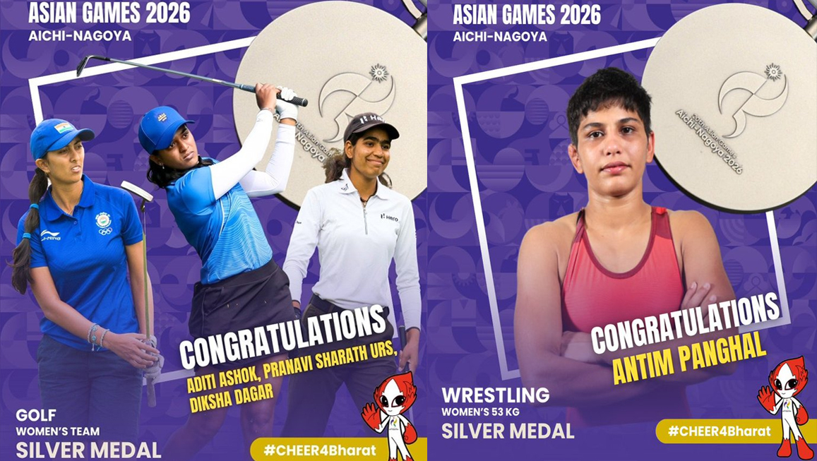 PM Modi congratulates Antim Panghal, women’s golf team on Asian Games Silver medals
