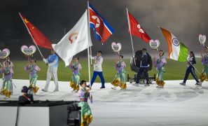 Dazzling light and musical show brings curtains down on Aichi-Nagoya Asian Games