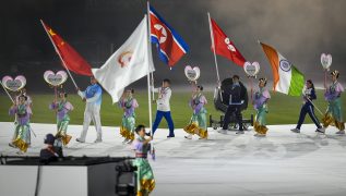 Dazzling light and musical show brings curtains down on Aichi-Nagoya Asian Games