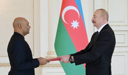 Ambassador of India to Azerbaijan, Abhay Kumar, Presents Credentials to President Ilham Aliyev