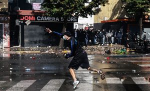 Banks, buildings burn as Albania's capital Tirana erupts into student violence