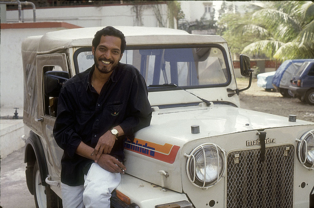 Nana Patekar, Actor of Hindi Films with his Mahindra Jeep ( Bollywood, Profile )