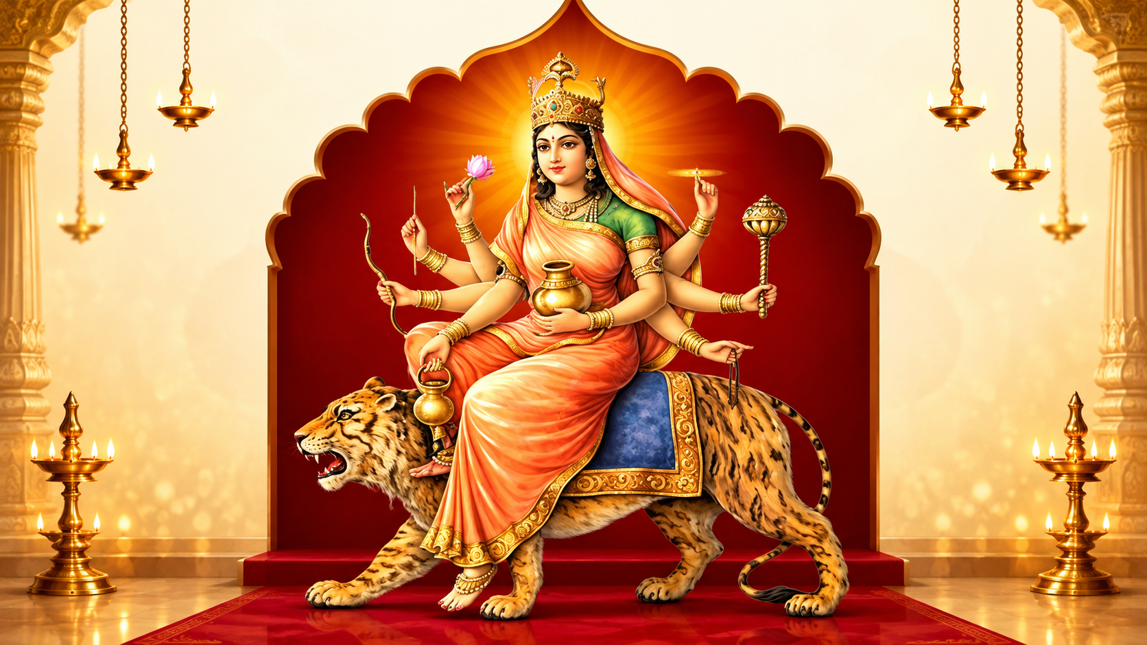PM Modi extends greetings on fourth day of Sharad Navratri, prays for happiness and prosperity