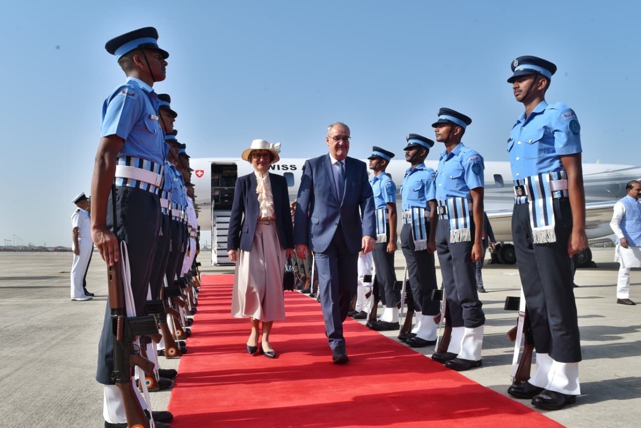 Swiss President Guy Parmelin arrives in India for three-day state visit, to hold talks with PM Modi