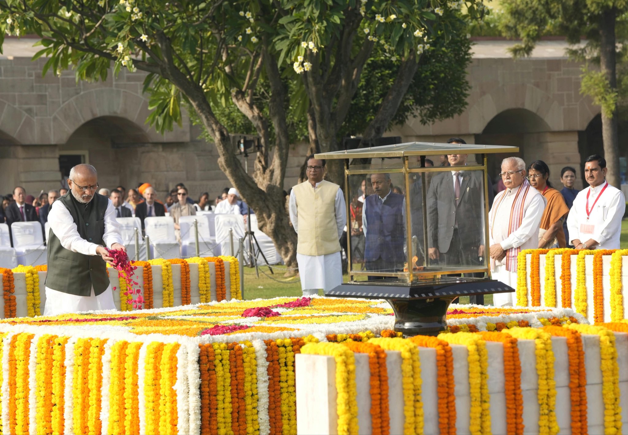 Vice-President C. P. Radhakrishnan Pays Tributes to Gandhi, Shastri and Kamaraj