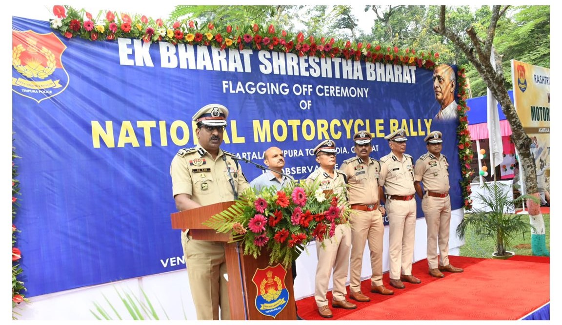 Tripura Police flags off 3,000-km motorcycle rally to Gujarat to spread awareness against drug abuse