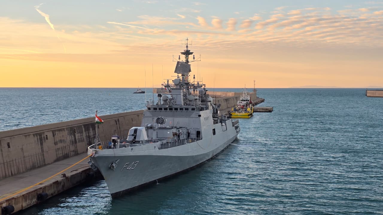 INS Trishul Concludes Port Call at Civitavecchia, Italy