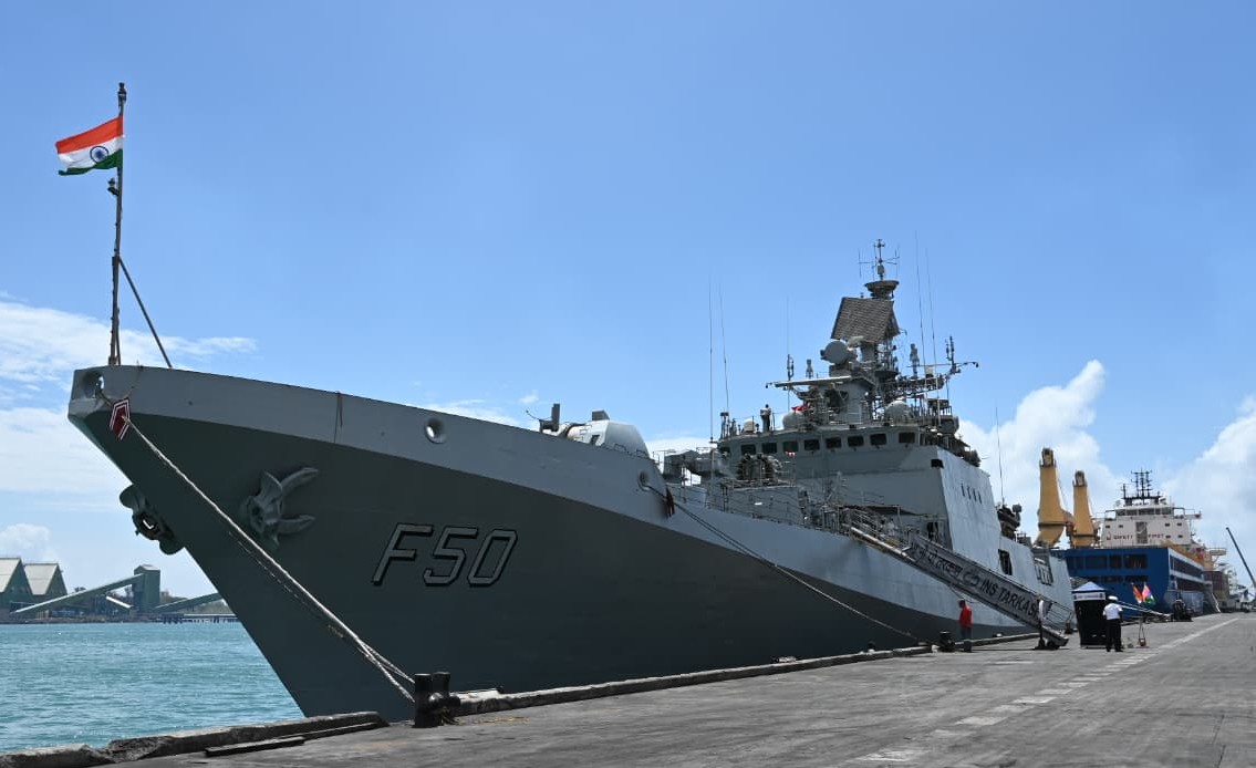 INS Tarkash Reaches Port Louis Ahead of Mauritius’ 192nd Aapravasi Diwas