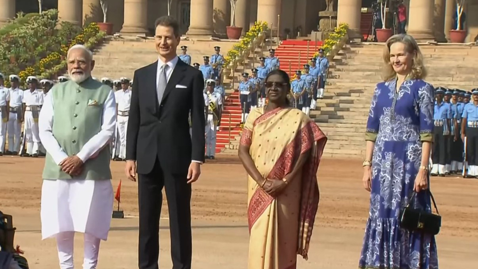 Liechtenstein Prince Alois accorded ceremonial welcome at Rashtrapati Bhavan