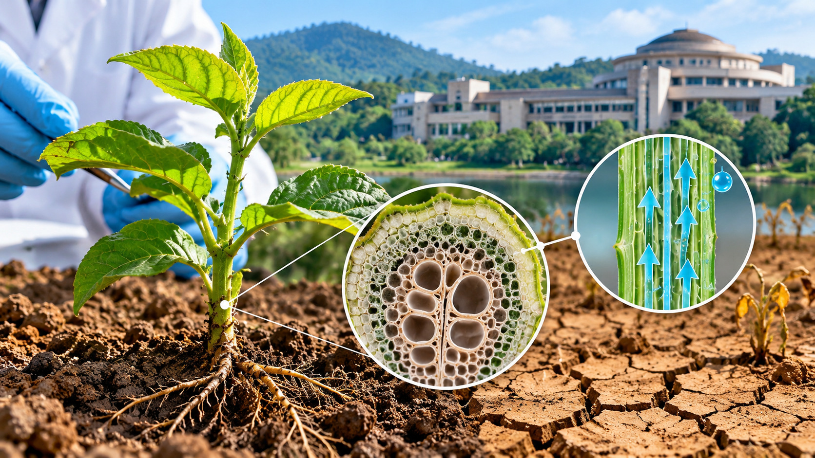 IIT Guwahati study reveals how plants adapt their internal water transport system during drought