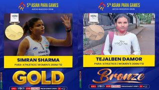 Asian Para Games: Simran strikes gold, debutant Tejalben gets bronze in women’s 200m T12 event