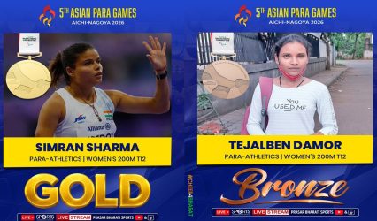 Asian Para Games: Simran strikes gold, debutant Tejalben gets bronze in women’s 200m T12 event