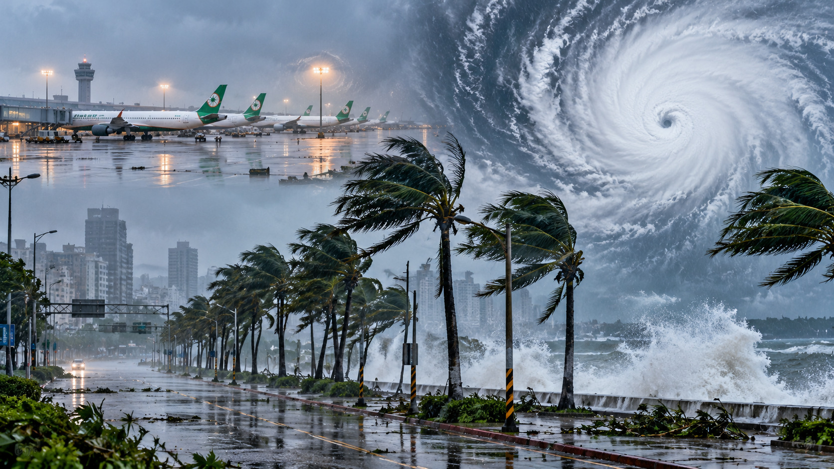 Taiwan shuts down ahead of Typhoon Champi, nearly 1,000 flights cancelled