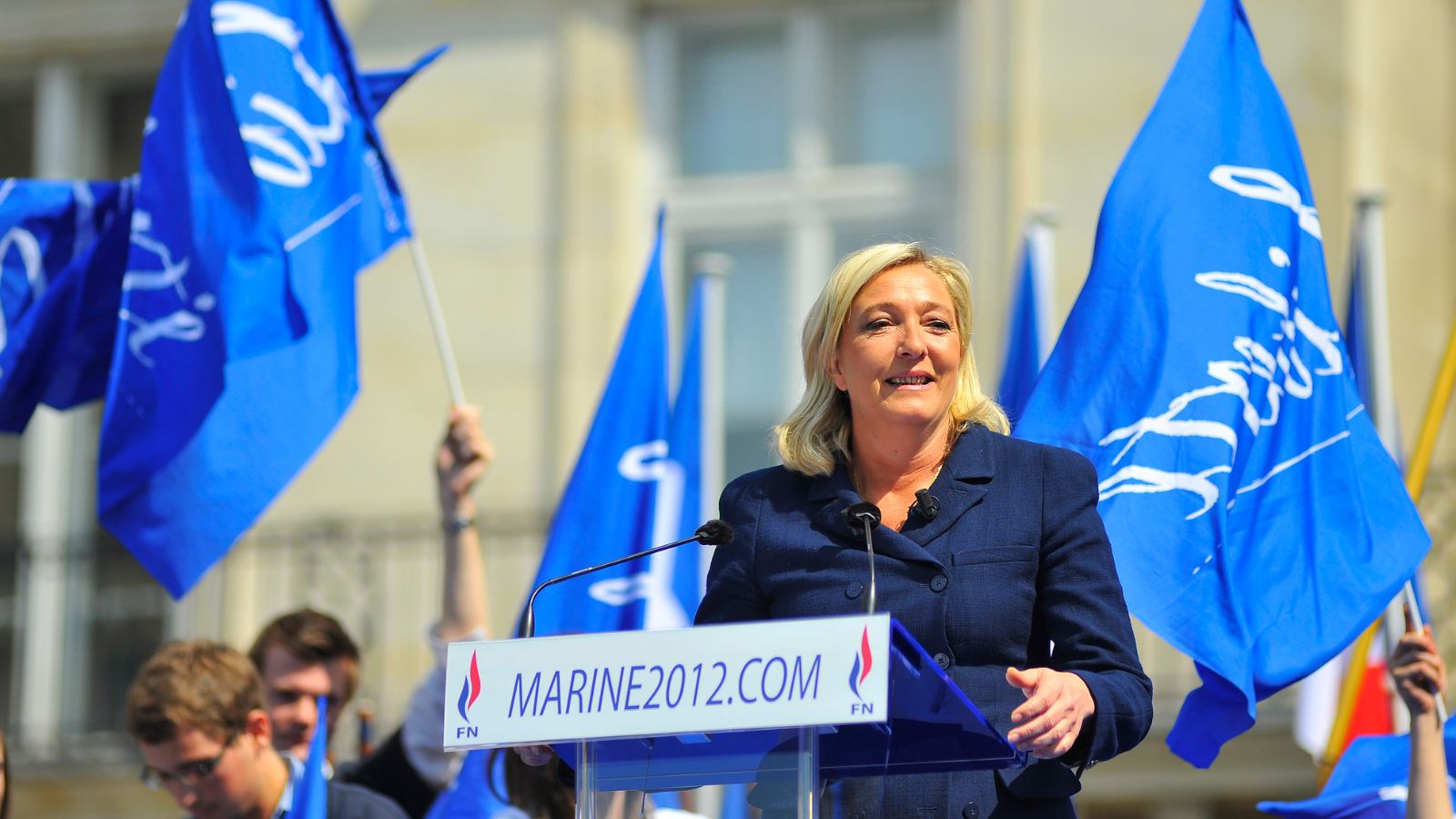 France’s Le Pen launches presidential bid as protests rattle the nation