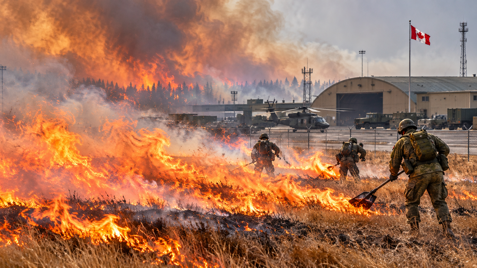 Strong winds fueled grass fire at Canadian military base that killed four